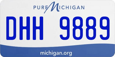 MI license plate DHH9889