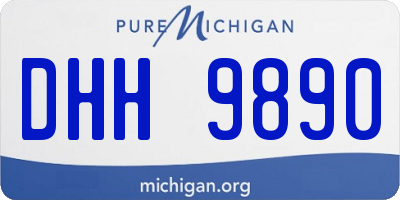 MI license plate DHH9890