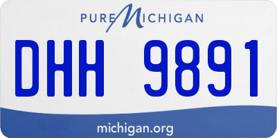 MI license plate DHH9891