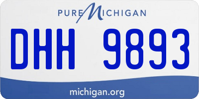MI license plate DHH9893