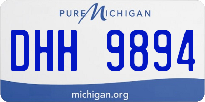 MI license plate DHH9894