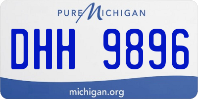 MI license plate DHH9896