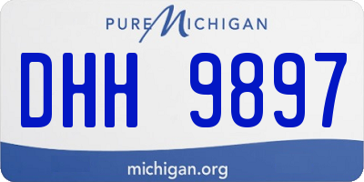 MI license plate DHH9897