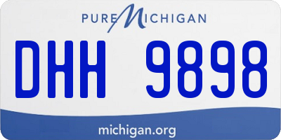 MI license plate DHH9898