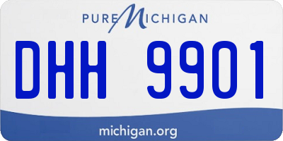 MI license plate DHH9901