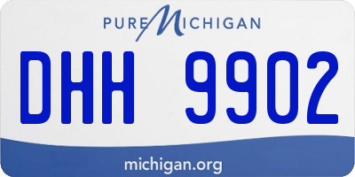 MI license plate DHH9902