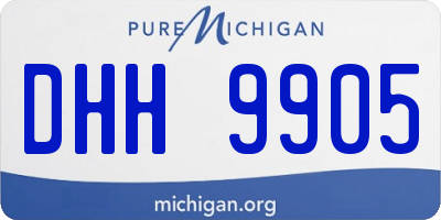 MI license plate DHH9905