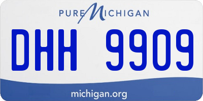 MI license plate DHH9909