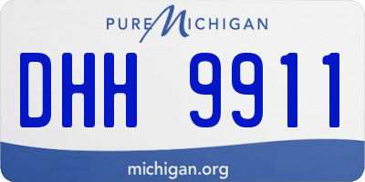MI license plate DHH9911