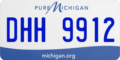 MI license plate DHH9912