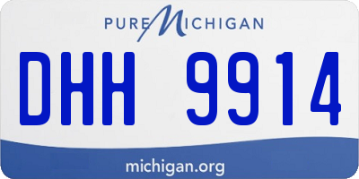 MI license plate DHH9914