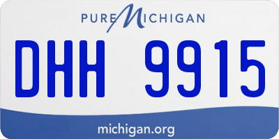 MI license plate DHH9915