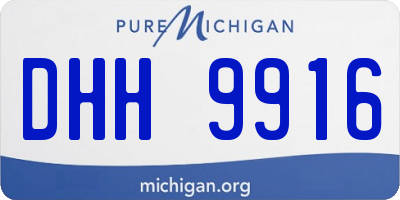 MI license plate DHH9916