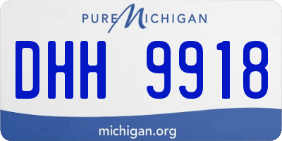 MI license plate DHH9918