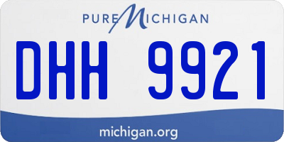 MI license plate DHH9921