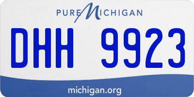 MI license plate DHH9923