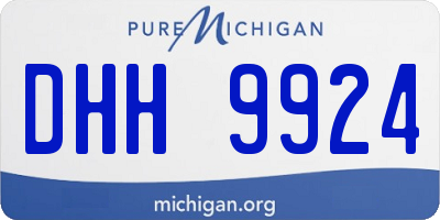 MI license plate DHH9924