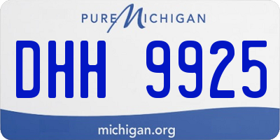 MI license plate DHH9925