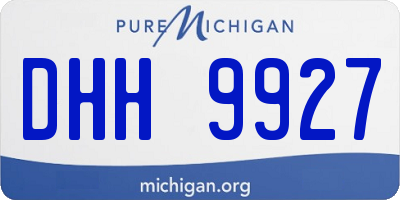 MI license plate DHH9927
