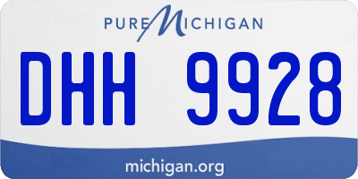 MI license plate DHH9928