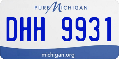 MI license plate DHH9931