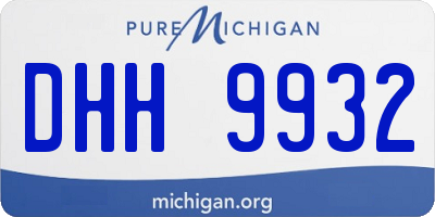 MI license plate DHH9932