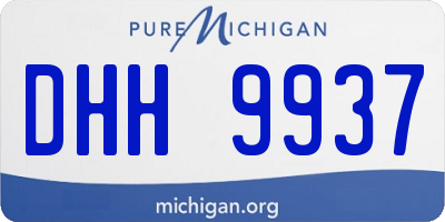 MI license plate DHH9937