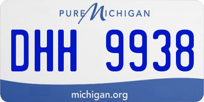 MI license plate DHH9938