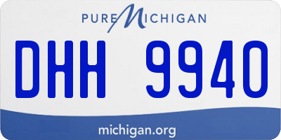 MI license plate DHH9940