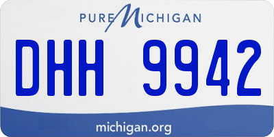 MI license plate DHH9942