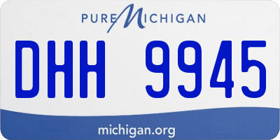 MI license plate DHH9945