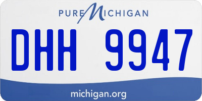 MI license plate DHH9947