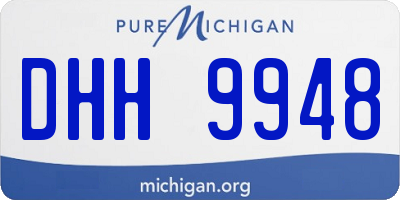 MI license plate DHH9948