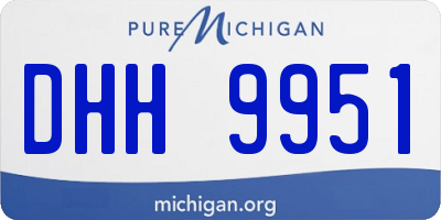 MI license plate DHH9951