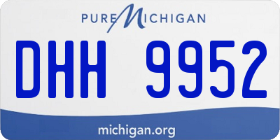 MI license plate DHH9952