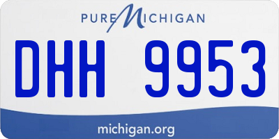 MI license plate DHH9953