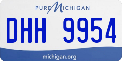 MI license plate DHH9954