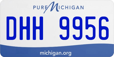 MI license plate DHH9956