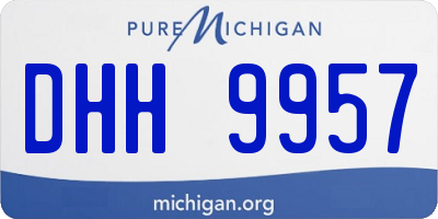 MI license plate DHH9957