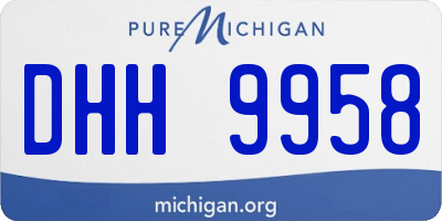 MI license plate DHH9958