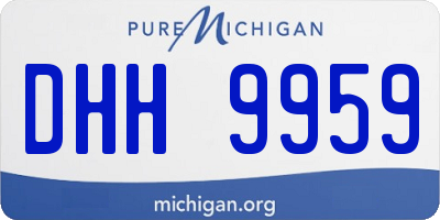 MI license plate DHH9959