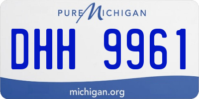 MI license plate DHH9961