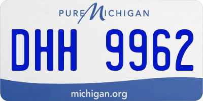 MI license plate DHH9962