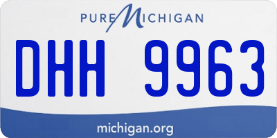 MI license plate DHH9963