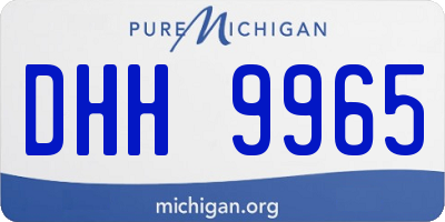 MI license plate DHH9965