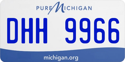 MI license plate DHH9966