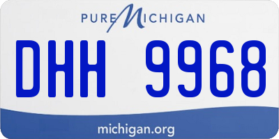 MI license plate DHH9968