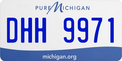 MI license plate DHH9971