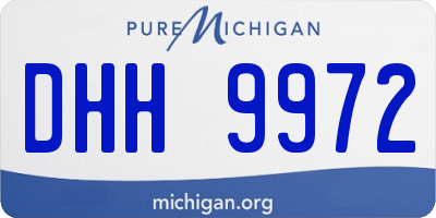 MI license plate DHH9972