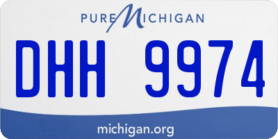 MI license plate DHH9974